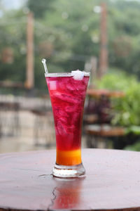 Close-up of drink on table