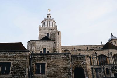 Low angle view of church against sky