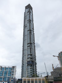 Low angle view of modern building against sky