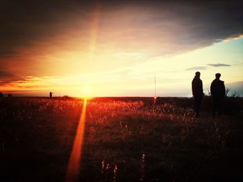 Silhouette of landscape at sunset