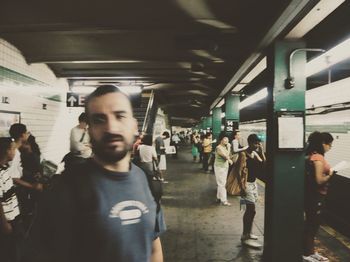 People at subway station