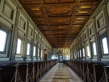 Empty corridor of building