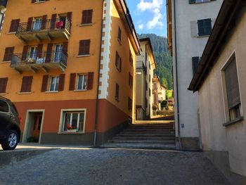 Alley amidst buildings in city