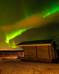 Scenic view of building against sky at night