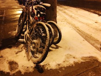 Close-up of bicycle wheel