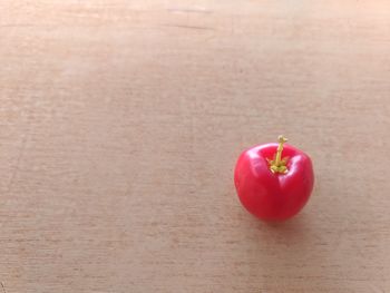 Close-up of strawberry on table