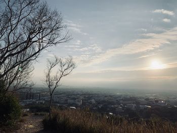 Scenic view of city against sky