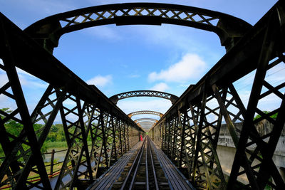 Railway bridge against sky