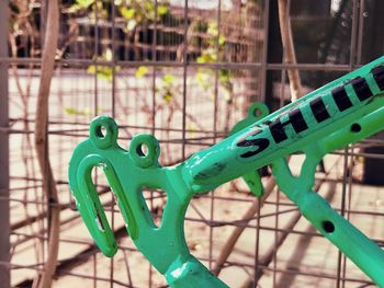 Close-up of a toy in a park