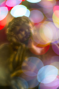 Close-up of multi colored lights