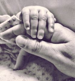 Cropped image of woman holding hands