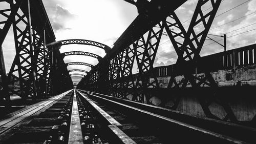 Railway bridge against sky