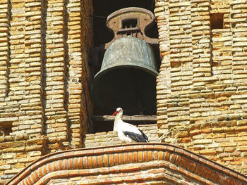 Close-up low angle view of bell tower