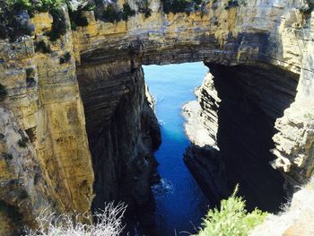 Rock formations in sea