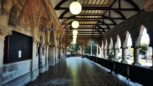 Colonnade of building