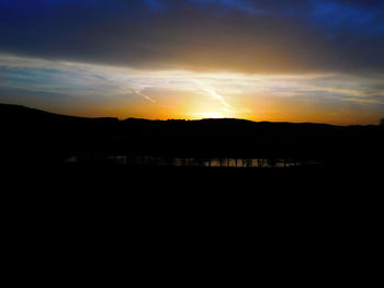 Sunset over mountains