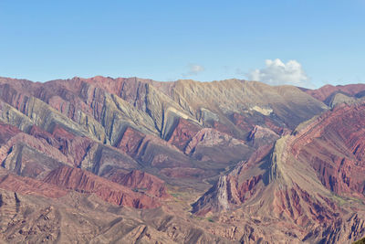 Scenic view of mountains against clear sky