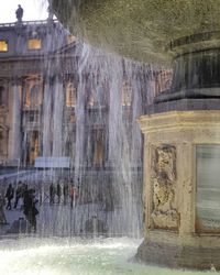 Fountain in front of building