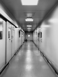 Empty corridor of building