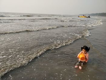 Man surfing in sea