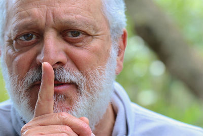 Close-up portrait of man