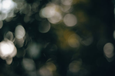 Defocused image of illuminated lights