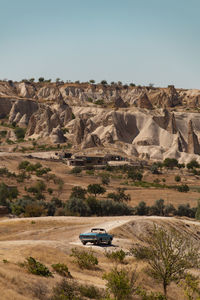 Scenic view of desert against sky