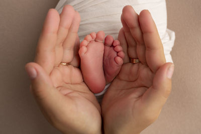 Close-up of baby hands