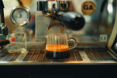 Close-up of coffee on table