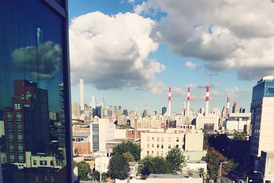 Panoramic view of city against sky