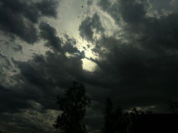 Low angle view of cloudy sky