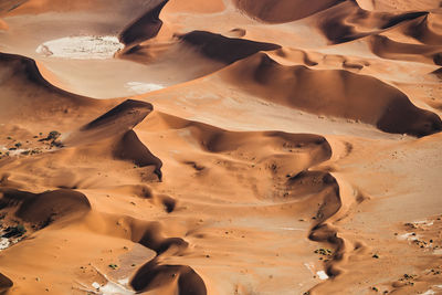 High angle view of sand dune