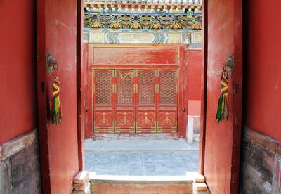 Red door of temple