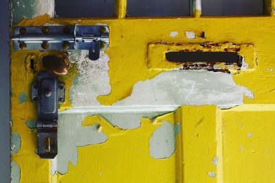 Full frame shot of rusty metal door