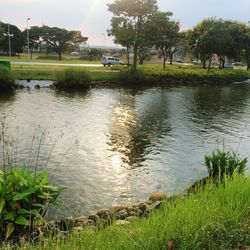 Scenic view of river against sky