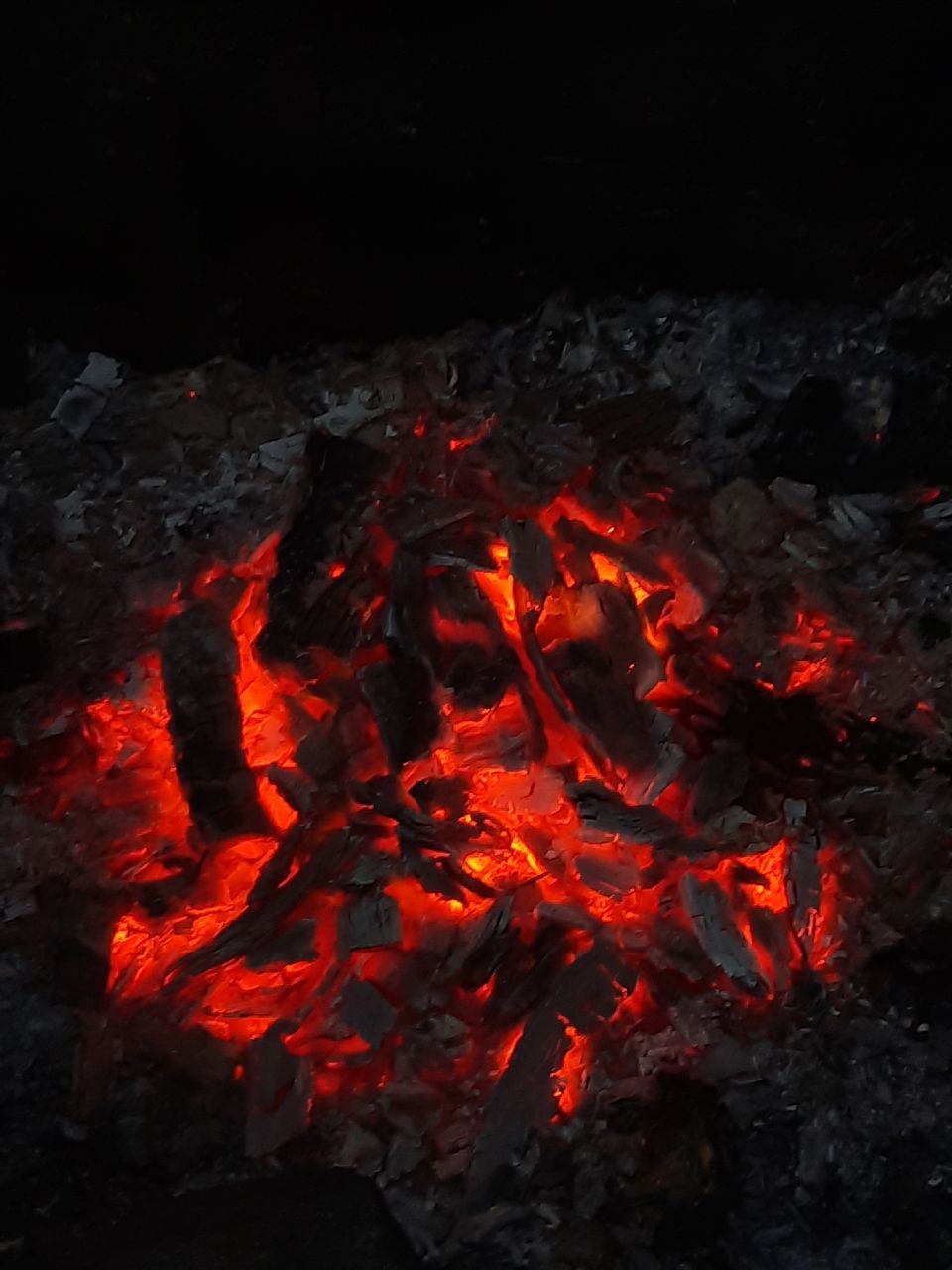 CLOSE-UP OF FIRE IN AUTUMN