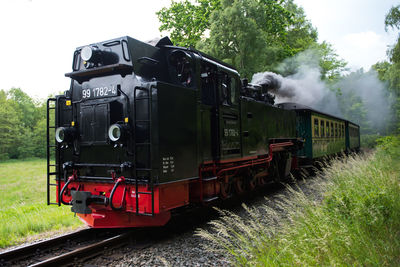 Train on railroad track