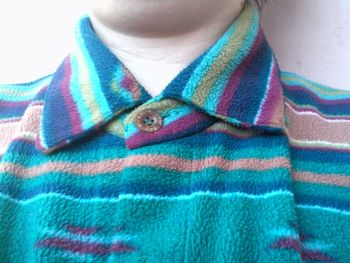 Close-up of hands on fabric