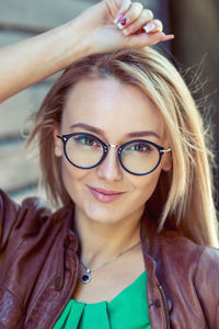 Portrait of woman smiling