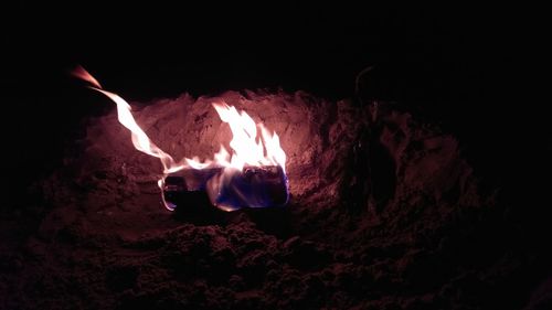 Campfire at night