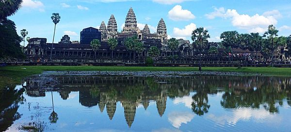 View of temple against cloudy sky