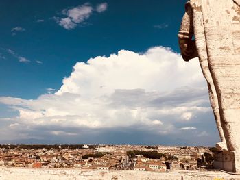 Panoramic view of old building against sky