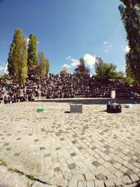 People in park against clear sky