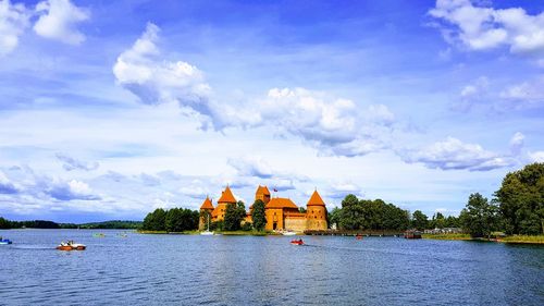 Panoramic view of church against sky