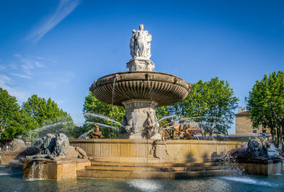 Low angle view of fountain