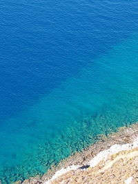 High angle view of beach