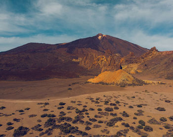 Scenic view of desert against sky