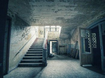 Interior of abandoned building