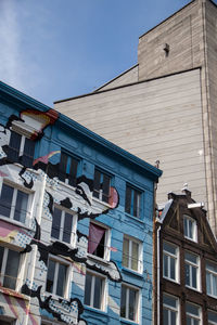 Low angle view of residential building against sky