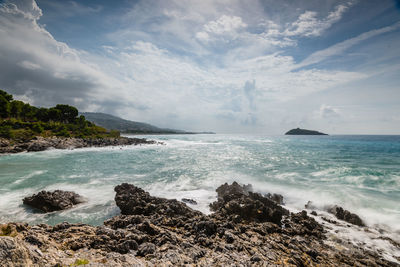 Scenic view of sea against sky